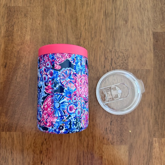 NWT Lilly Pulitzer Insulated Can Tumbler 11.8 oz High Tide Navy Turtle Amazement - Picture 5 of 15